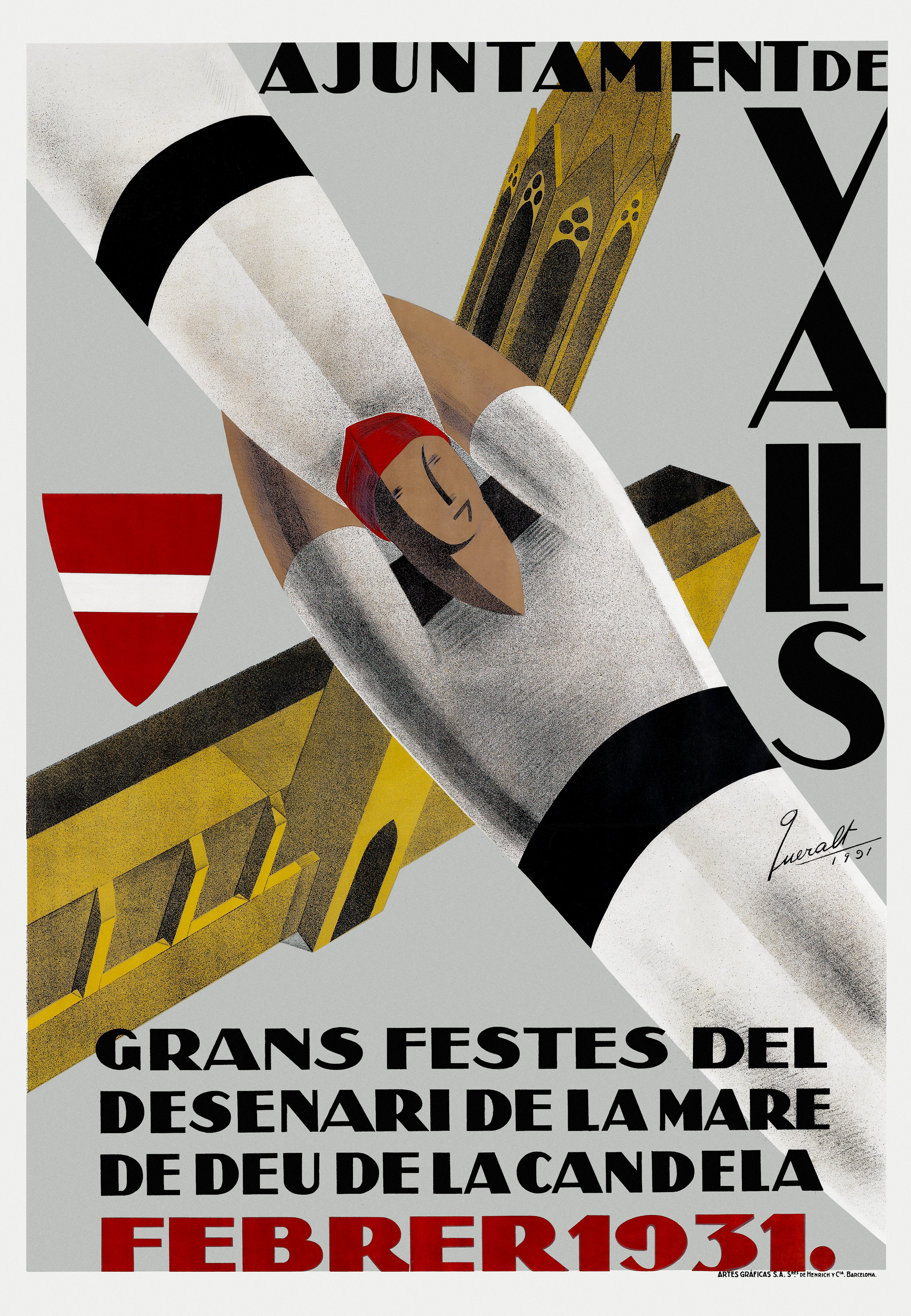 Cartell Decennals 1931 Josep Queralt